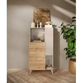Home Affaire Vitrine Monaco 81 x 42 x 154 cm Weiß