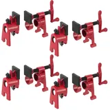 4er Set Rohrzwingen 3/4 Zoll Rohrschraubzwinge aus Temperguss, Schnellspann Rohrschellen für Holzbearbeitung, Verleimzwinge Schraubstock mit Schutzunterlegscheiben