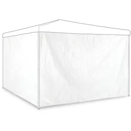 Relaxdays Seitenteile für Pavillon, 2er Set, 3x2 m, wasserdicht, ohne Fenster, Klettverschluss, PE Seitenwand, weiß