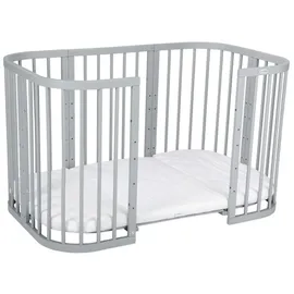 Waldin 7in1 mit Matratze, Grau - Grau