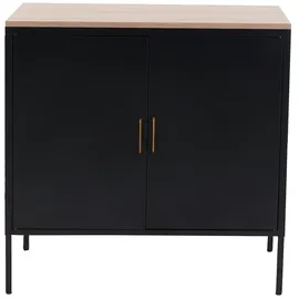 Mendler HWC-L84 90 x 90 x 40 cm schwarz / schwarz