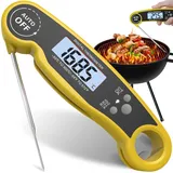 Retoo Fleischthermometer Grillthermometer Bratenthermometer Küchenther-mometer Digital Thermometer Sofortiges Auslesen 3s LCD Bildschirm Auto Off Backofenthermometer für Küche BBQ Ofen Backen