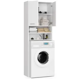abamihome Waschmaschinenschrank 64 x 30 x 180 cm Weiß