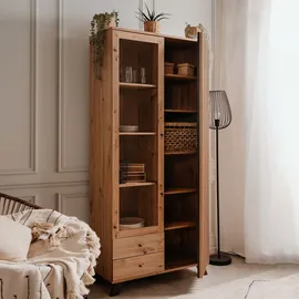 Finori Vitrine Medan 52A 92 x 40 x 198 cm Artisan Oak/Anthrazit