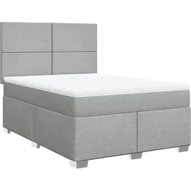 vidaXL Boxspringbett 140 x 200 cm Hellgrau