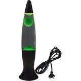 ChiliTec Lavalampe 40cm Tischleuchte mit Schalter 230V Grün Schwarz