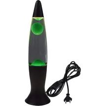 ChiliTec Lavalampe 40cm Tischleuchte mit Schalter 230V Grün Schwarz