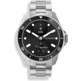 Withings ScanWatch Nova 42 mm schwarz, FKM-Armband mit Edelstahlschnalle silber