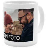 PhotoFancy® - Fototasse - Personalisierte Tasse mit eigenem Foto - Weiß - Layout 1 Bild