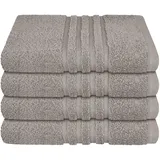 SCHIESSER Milano Handtuchset 50 x 100 cm hellgrau 4 St.
