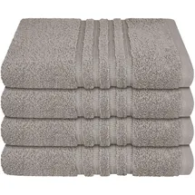 SCHIESSER Milano Handtuchset 50 x 100 cm hellgrau 4 St.