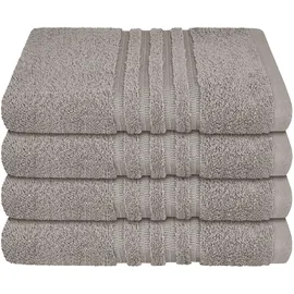 SCHIESSER Milano Handtuchset 50 x 100 cm hellgrau 4 St.