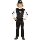 FIESTAS GUIRCA FBI Kostüm Kinder, Polizei Kostüm Kinder - Alter 10-12 J. - FBI Agent Kostüm Jungen Mädchen, Kinderkostüm Polizist, SWAT Kostüm, FBI Polizei Uniform Fasching, Kostüm Polizistin Mädchen