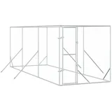 vidaXL Hundezwinger 2 x 6 x 2 m Stahl Silber