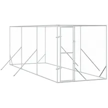 vidaXL Hundezwinger 2 x 6 x 2 m Stahl Silber