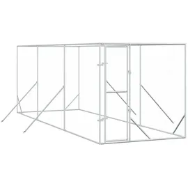 vidaXL Hundezwinger 2 x 6 x 2 m Stahl Silber