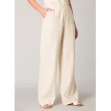 Base Level Leinenhose Yul lässig geschnitten beige 40