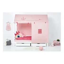 Hoppekids Hausbett Princess 90 x 200 cm Textil rosa/pink