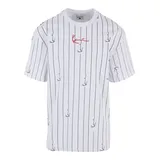 Karl Kani Small Signature Logo Prinstripe T-Shirt - weiß S