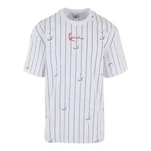 Karl Kani Small Signature Logo Prinstripe T-Shirt - weiß S