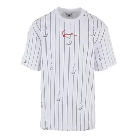 Karl Kani Small Signature Logo Prinstripe T-Shirt - weiß S