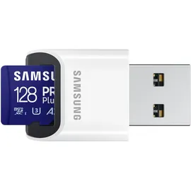 Samsung PRO Plus 128 GB microSDXC-Speicherkarte (2023) mit USB-Adapter
