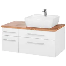 WELLTIME Waschbeckenunterschrank Davos 90 x 55 cm Weiß