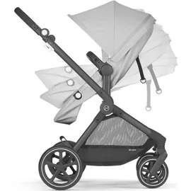 Cybex Gold Kinderwagen EOS Basic Trio-Set inkl. Babyschale Aton B2 i-Size und Babyschalen-Adapter, Reisesystem, Ab Geburt bis 22 kg (ca. 4 Jahre), Lava Grey