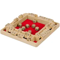 Relaxdays Shut The Box, 10er, 2 bis 4 Spieler,