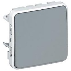 Wippschalter Kreuz Feuchtraum Modular Plexo 55 grau