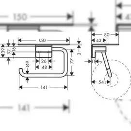 Hansgrohe AddStoris mit Ablage brushed black
