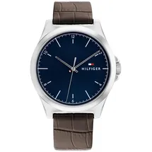 Tommy Hilfiger Analog Quarzuhr für Herren mit Braunes Lederarmband - 1710549