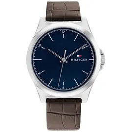 Tommy Hilfiger Analog Quarzuhr für Herren mit Braunes Lederarmband - 1710549