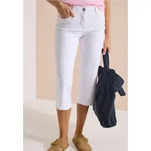 Cecil Wide Leg 3/4 Jeans im Loose Fit - Weiß