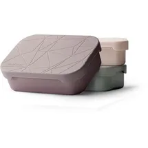 MAMEIDO Brotdose Edelstahl 1200 ml, mit flexiblem Trenner & Silikondeckel, Lunchbox Erwachsene, leichte Vesperbox Kinder, Brotbox Kinder mit Fächern (Powder Blush)