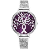 Julie Julsen Damenuhr Zirkonia Edelstahl Quarzwerk Silbergrau Weiss Damen