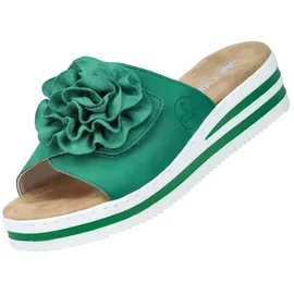 Rieker Damen Pantoletten V0252-52 grün 42 - 42 EU