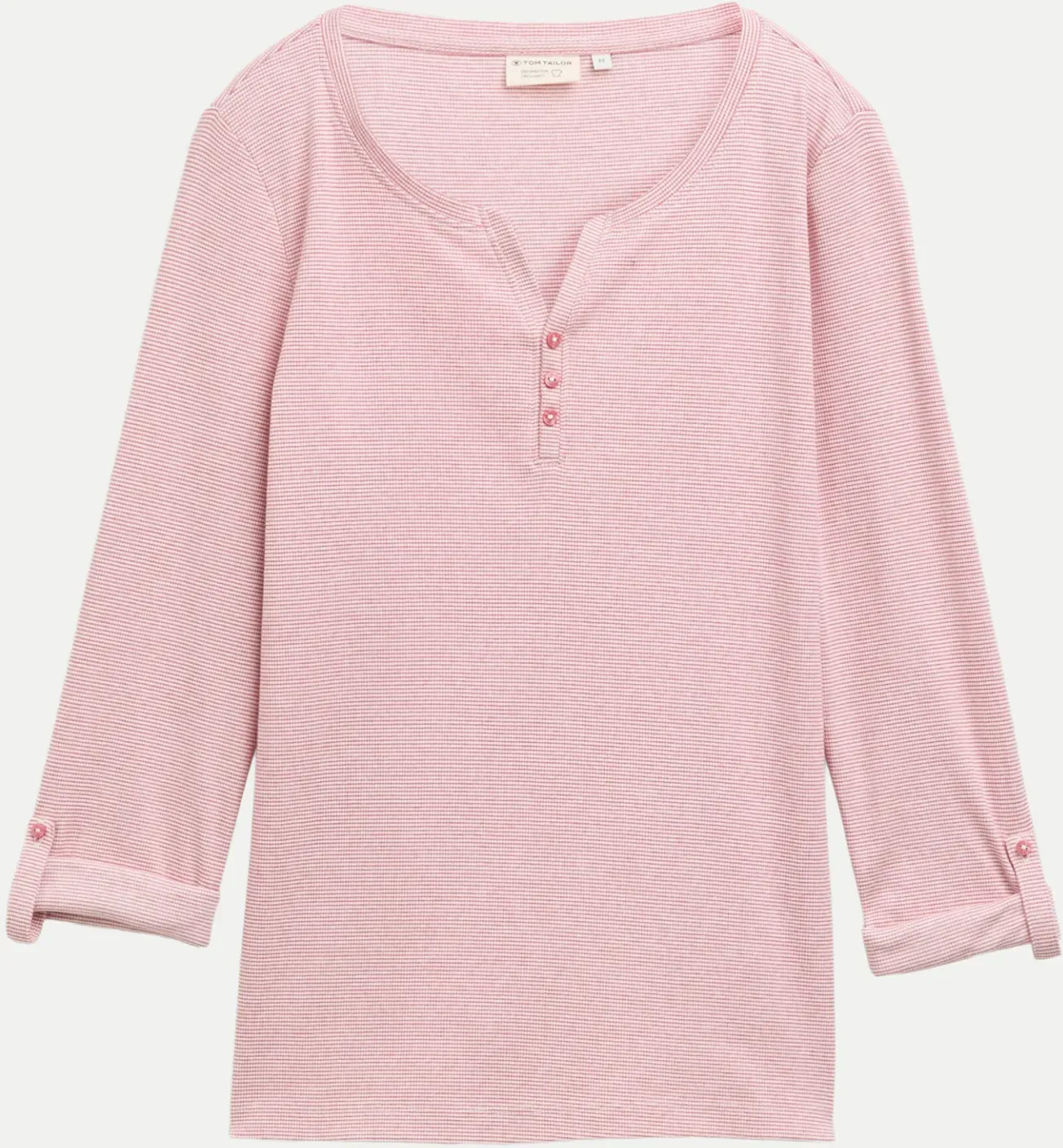 Langarmshirt mit Turn-Up-Funktion Rosa XL