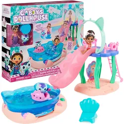 Spin Master Gabby's Dollhouse , Purrific Pool Party Spielset mit Gabby- und Meer