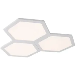 LED Deckenleuchte, opal, 3 flammig, modern, L 52cm