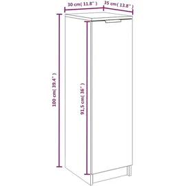 vidaXL Schuhschrank 30 x 100 x 35 cm weiß