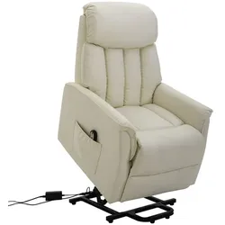 HOMCOM Aufstehsessel, BxH: 94 x 80 cm, Kunstleder - beige