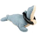 D&D Hundespielzeug, Navy mit Beißring aus Gummi, robuster Innenstoff und weicher Teddybär, niederländisches Design