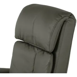 HIMOLLA Sessel 7418 Leder 81 x 111 x 95 cm Grau elektrisch mit Massagefunktion