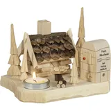 SAICO Original Räucherofen Räucher-Waldhaus Fischräucherei mit einem Teelicht BxHxT 17x13x14cm
