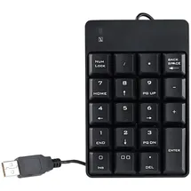 GeneralKeys Nummernblock: Numerischer Ziffernblock/Keypad mit 19 Tasten, USB 2.0 (Zahlenblock, Numpad, Tastatur)