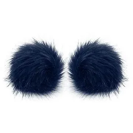 buttinette Fellimitat-Bommel dunkelblau 12 cm Ø