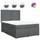 vidaXL Boxspringbett 140 x 200 cm Dunkelgrau
