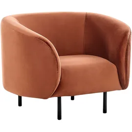 Beliani Sessel LOEN Samtstoff 0 x 0 x 0 cm Orange