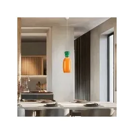 LUCANDE Fay 1-flg. 15 cm rund gelb aus Glas